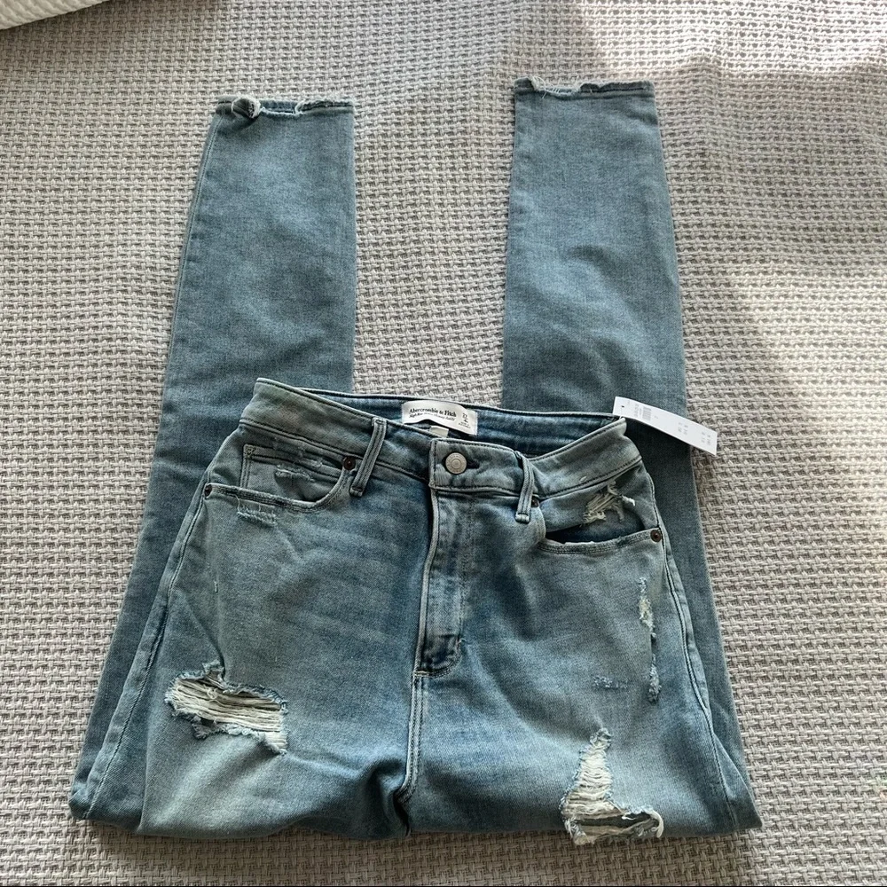 NWT Abercrombie & Fitch Curve Love High Rise Super Skinny Ankle Jeans - Picture 3 of 7